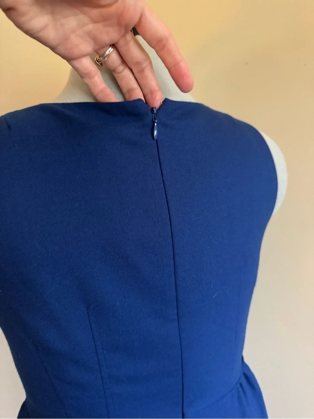 J. Crew Classic Sleeveless Blue Wool and lined Dress - size 10